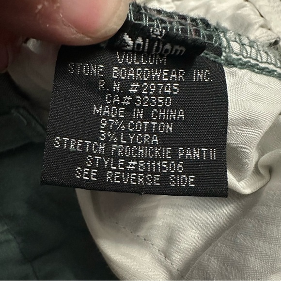 Volcom Teal Pants - Picture 4 of 4